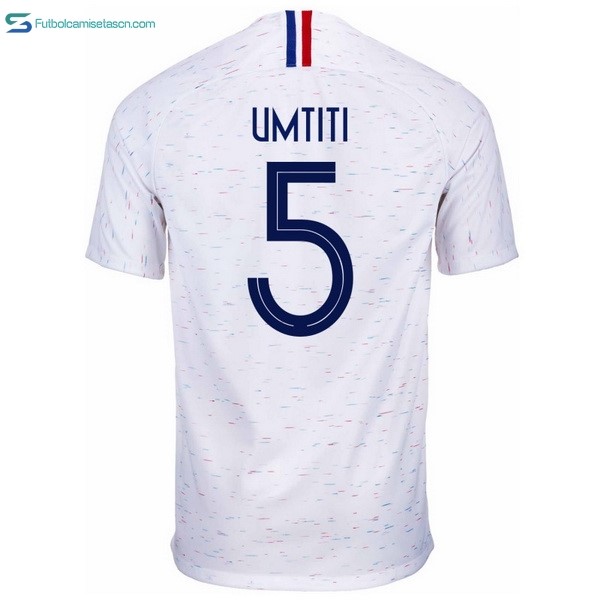 Camiseta Francia 2ª Umtiti 2018 Blanco